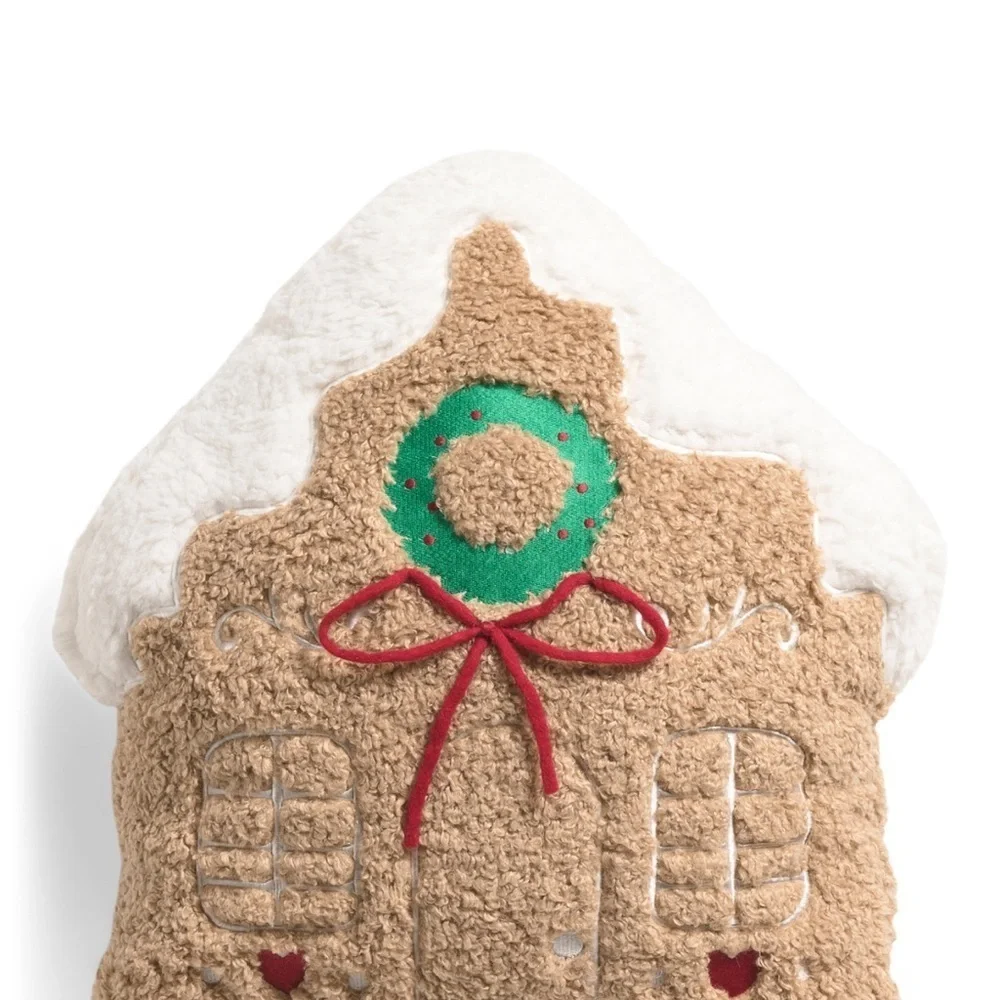 Martha Stewart large  Teddy Gingerbread House Shaped Pillow